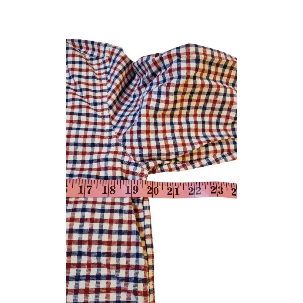 Ralph Lauren Button‎ Up Shirt Boys L (14-16) Red Blue White Checker Pony Preppy